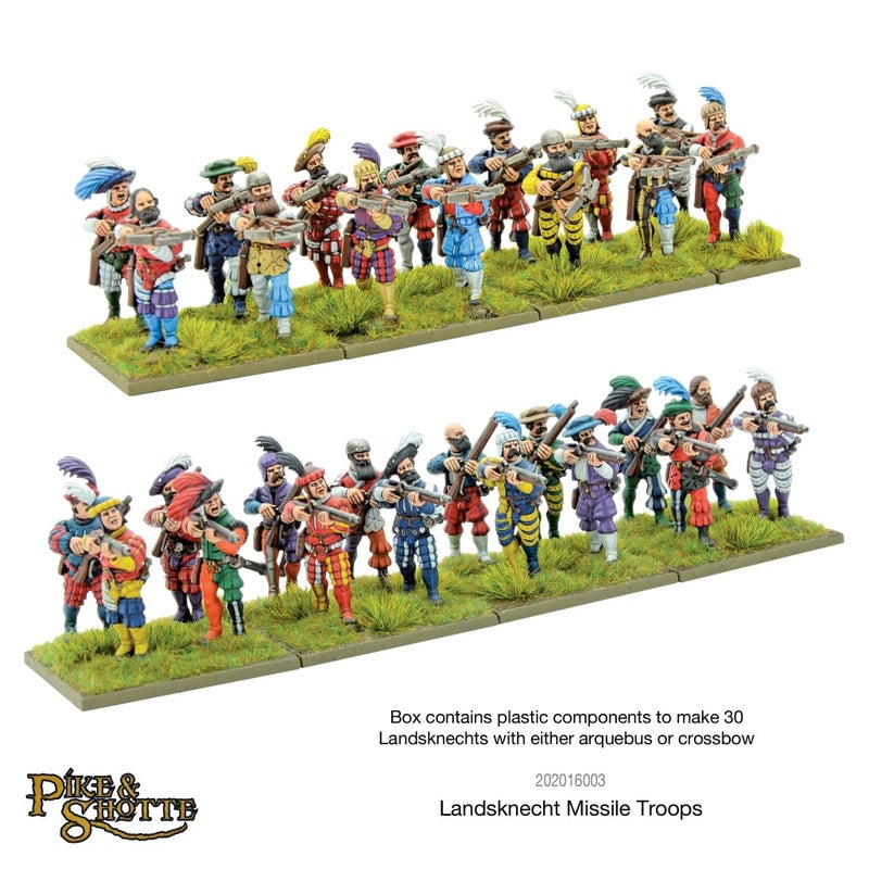 Warlord Games, Pike and Shotthe - Landsknecht missile troops, Wargaming Miniatures Ã‰ - Image 2